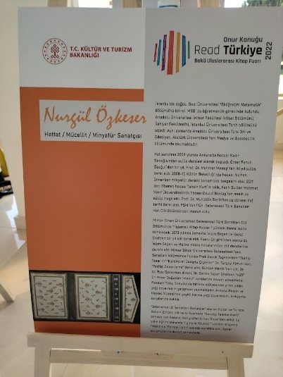 Bakü Kitap Fuarı'nda sanatçı tanıtım panosu