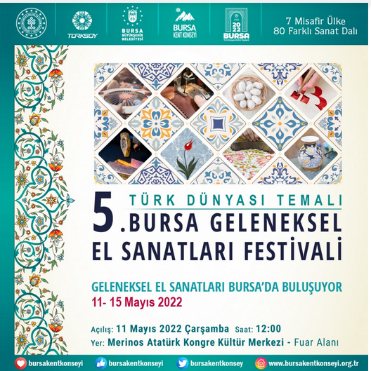 5. Bursa Geleneksel El Sanatları Festivali afişi