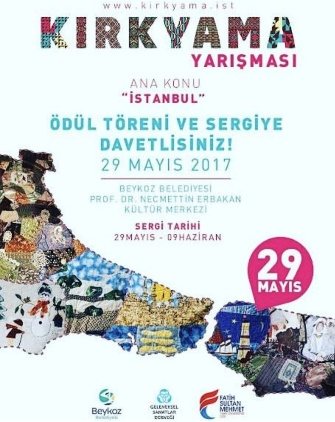 Kırkyama yarışması ödül töreni davetiyesi