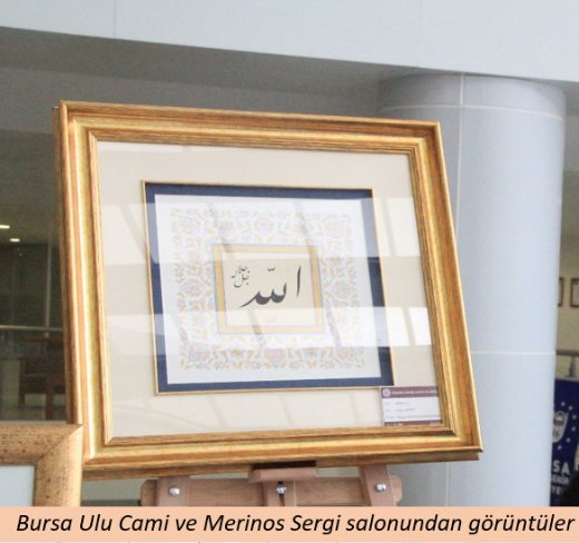 Bursa Ulu Camii sergisinde yer alan eser